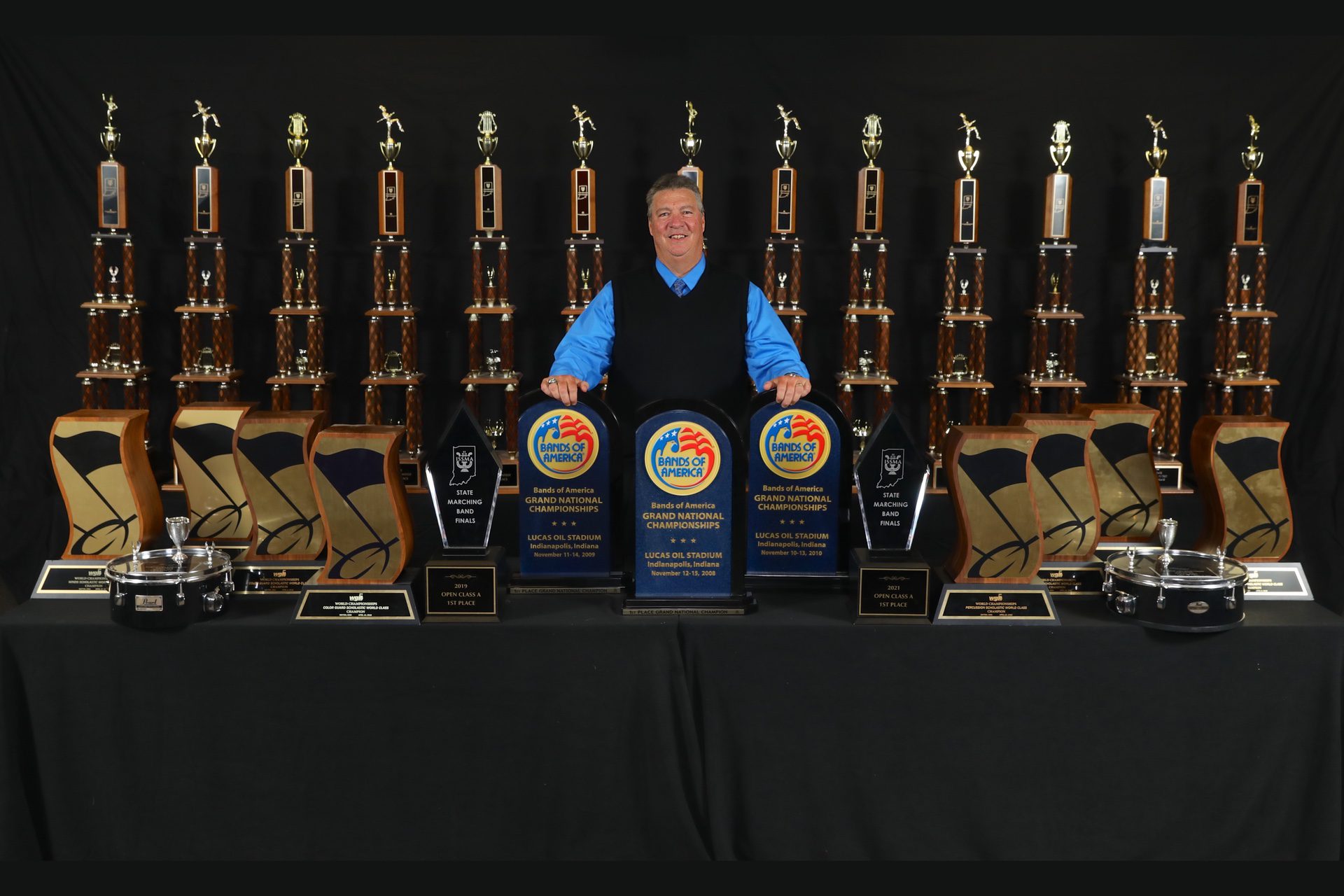 Jay Webb with trophies