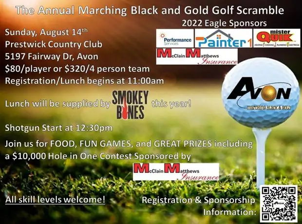 annual marching black and gold golf scramble